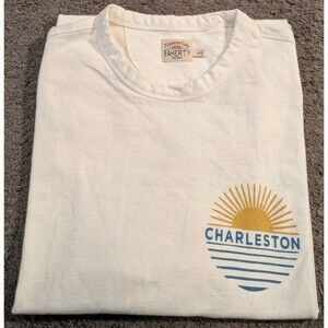Faherty Sunwashed Charleston White Short Sleeve T-shirt Men's M